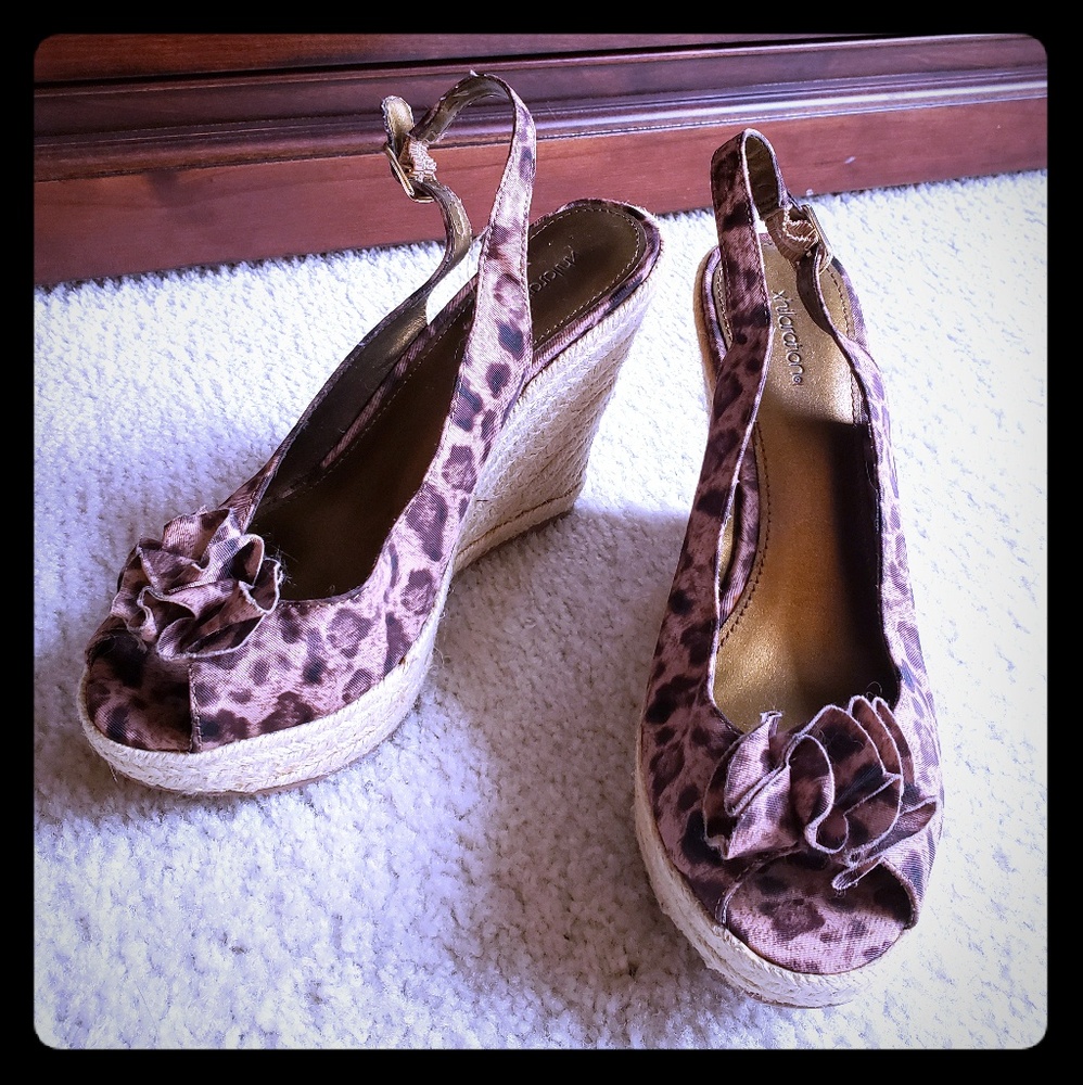 Leopard Print Wedges